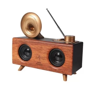 Retro Bluetooth Speaker FM Radio - Classic design with dual speakers - Picture 1 of 8