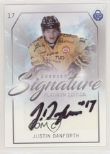 2018 Cardset Finland SM-liiga Platinum Edition Signature Justin Danforth in Auto