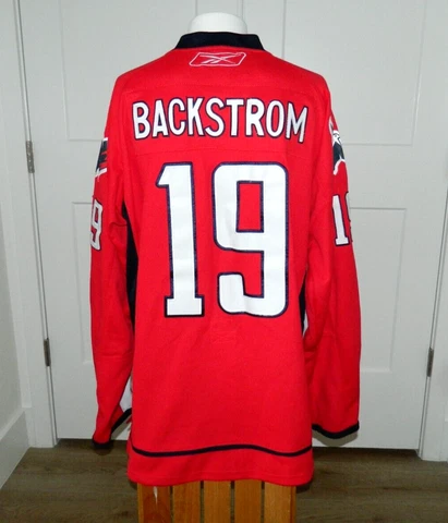 Reebok CCM NICKLAS BACKSTROM #19 WASHINGTON CAPITALS Sewn Jersey sz 54 Cover