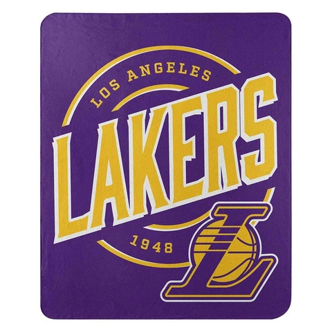 Los Angeles Lakers NBA Northwest 50"x60" Campaign Fleece Throw Blanket FREE Cover