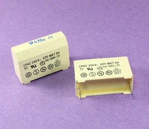 6pcs Thomson Metallized Polyester Film Box Capacitor 0.47uF 250VAC, GPF MKT X2 - Picture 1 of 1