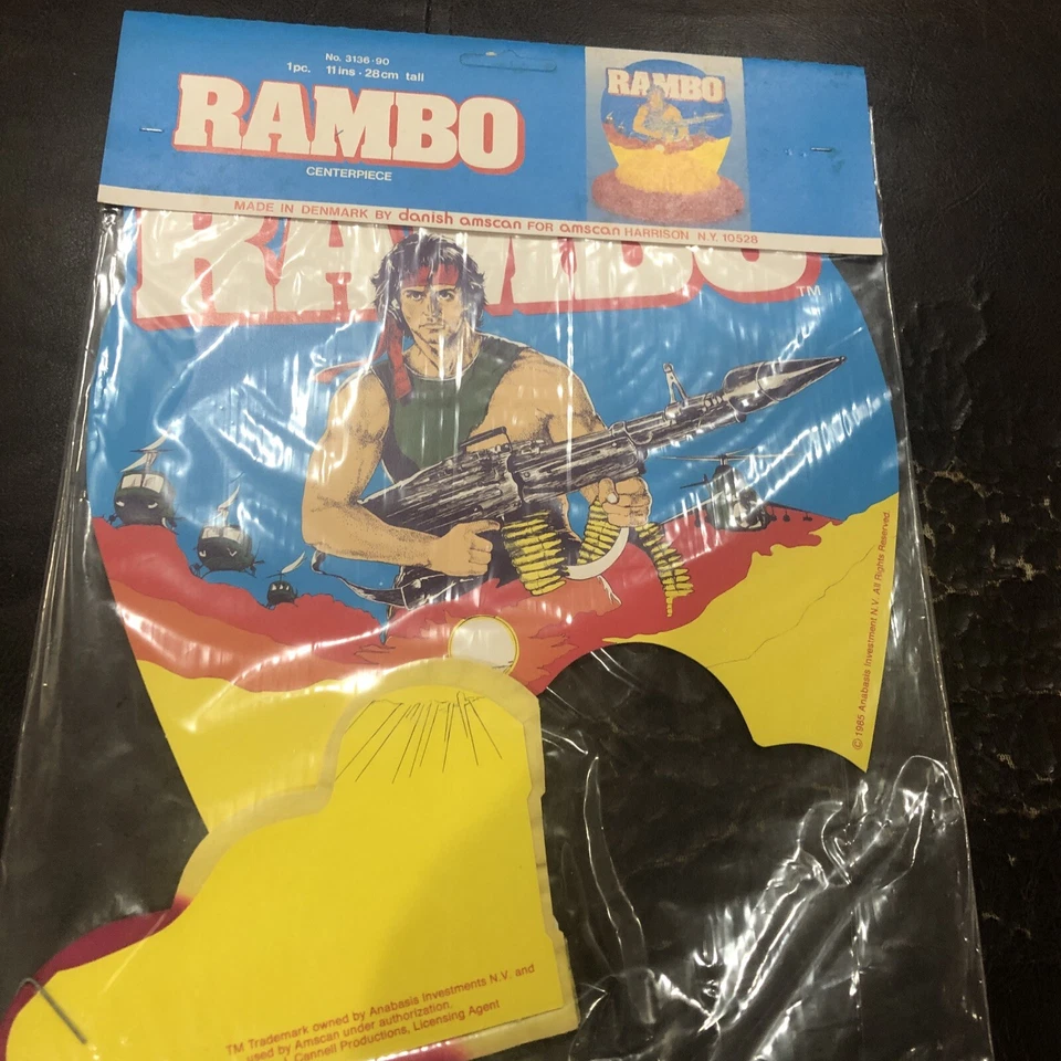 Rambo Birthday Party Centerpiece Original 80’s Piece - Image 1 of 4