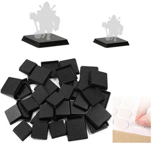 Mixed 50pcs 20mm and 50pcs 25mm Square Model Bases for Wargames Table Games - Picture 1 of 6