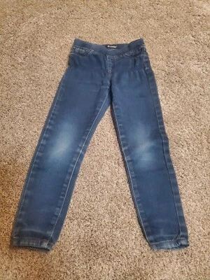 Pantalones de mezclilla elásticos Jennings talla 4 para niña Tractor cintura elástica azul oscuro Foto 1 de 4