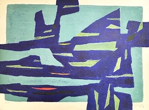Gustave SINGIER - Mistral nuit. 1959. Lithographie originale en couleurs, signée - Picture 1 of 3