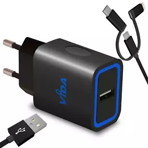 Rapido 12W Caricatore Parete Caricabatteria con USB-C iPhone Cavo Per Cellulare - Foto 1 di 12