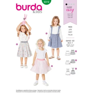 Burda Super Easy SEWING PATTERN 9319 Girls' Skirt Sizes 2,3,4,5,6,7 - Picture 1 of 5