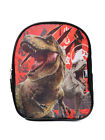 Jurassic World Dinosaur Backpack 11" Pre-School Toddler T-Rex Boys Red Black