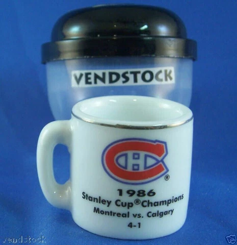 1986 MONTREAL CANADIANS CERAMIC MINI MUG NHL 1.25" TALL STANLEY CUP CHAMPIONS Cover