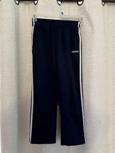 Adidas Active Training Pants Blue/White Boys Size M 10-12 Side Pockets EUC - Picture 1 of 7