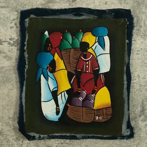 Haitian Painting Marketplace Majesty - Picture 1 of 10