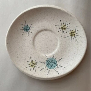 (3) Atomic Sunburst MCM 1954 6" Saucer Plate Franciscan Ware Replacement Dish - Picture 1 of 14