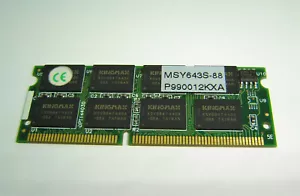 VINTAGE KINGMAX MSY643S-88 144pin 64MB TWINHEAD LAPTOP MEMORY RAM MODULE - Picture 1 of 2