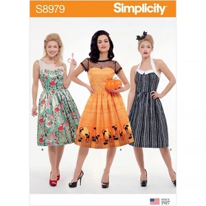 Simplicity SEWING PATTERN S8979 Misses' Dresses 6-14 Or 16-24 - Picture 1 of 10