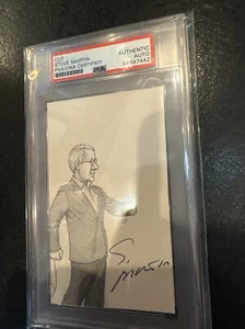 RARISSIMA FOTOGRAFIA STEVE MARTIN FIRMATA TAGLIO IMMAGINE PSA DNA AUTOGRAFO CERTIFICATO - Foto 1 di 3