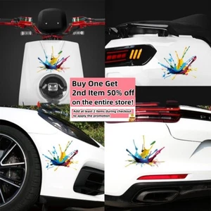 3D Colorful Paint Splash Decal Auto Car Truck DMV Window Bumper Vinyl Stickers - Picture 1 of 8