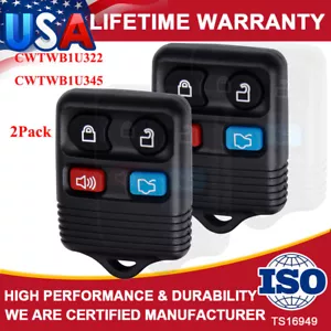 2x Car Remote Key Fob For 2000 2001 2002 2003 2004 2005 2006 Ford Crown Victoria - Picture 1 of 12