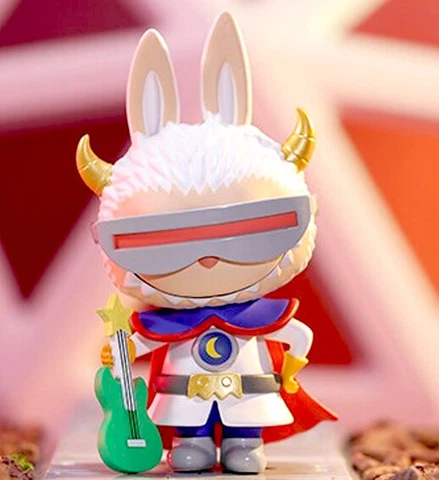 POP MART x How2Work The Monsters Space Adventures Labubu Warrior Toy Rockstar Cover