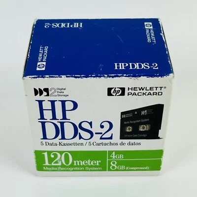 HP DDS-2 Tapes Data Cartridge - 4Gb - 8Gb 92300A - Qty 5 New Sealed - Image 1 of 4