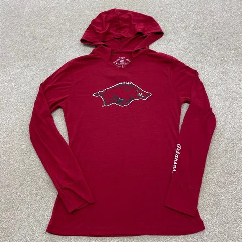 Arkansas Razorbacks Sweatshirt Women Small Adult Hooded College NCAA Sweater Cover