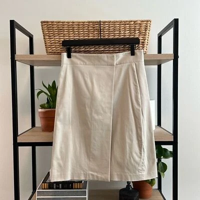 Falda Brooks Brothers "346" Algodón Elástico Satén Tejido Envolvente Línea A, 8 Foto 1 de 4