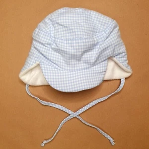 Sterntaler Schirmmütze Gefüttert Kariert Blau Weiß Gr 47 Baby 9-12 Monaten Mütze - Bild 1 von 12