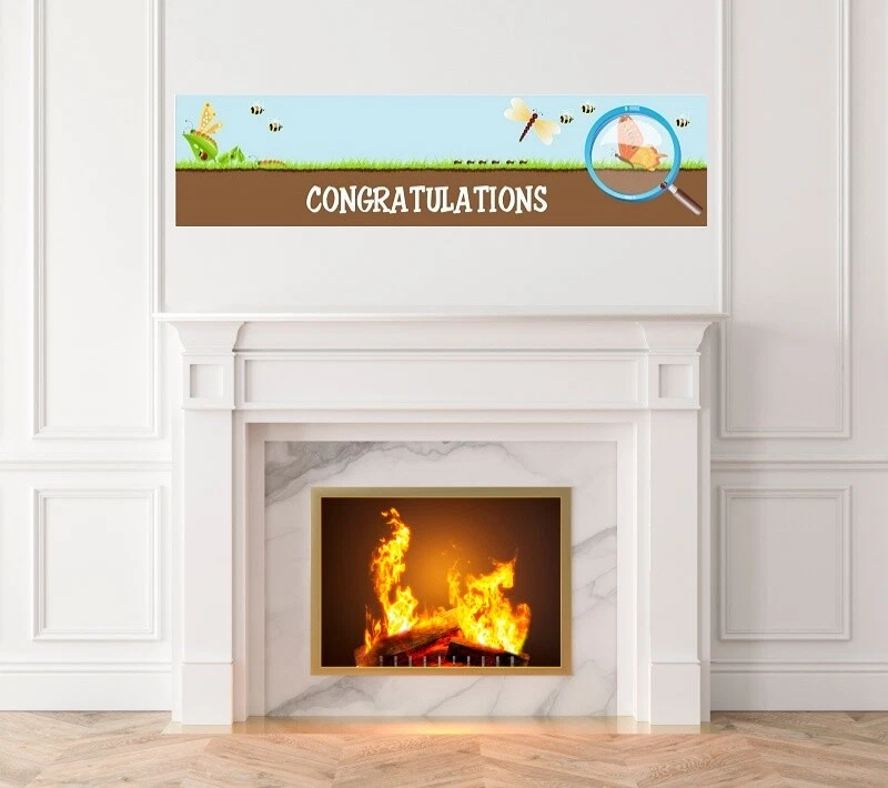 Critters Bugs and Insects - Baby Shower Printed Banner - Indoor Outdoor Banner - Image 1 of 1
