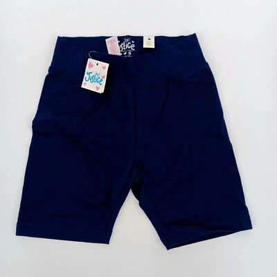 Justice Girls Spandex Dance Bike Athletic Shorts Navy Blue Size 6 NWT AB4 - Image 1 of 4