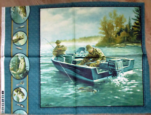 1 Great "Day on the Lake " Cotton Fabric Panel