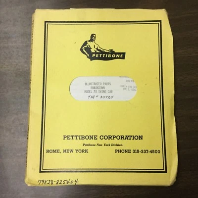 Pettibone 70 CRANE PARTS MANUAL BOOK CATALOG LIST GUIDE SWING CAB ROUGH TERRAIN - Image 1 of 4