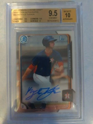 2015 bowman crome draft draft pick autographs graded bgs 9.5, Beckett 10 auto - Image 1 of 4