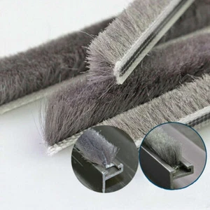10M Hairy Seal Brush Pile Window Sliding Door Weather Strip Draught Excluder New - Bild 1 von 13
