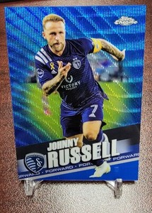 2022 Topps Chrome Card MLS Johnny Russell Blue Wave Refractor /199 #49
