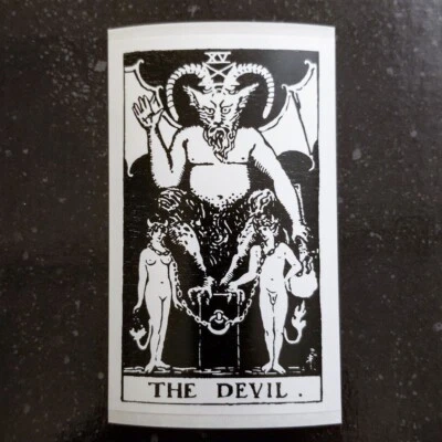 ♆ Pegatina de vinilo impermeable The Devil Tarot 4 x 2,5" [💪 ¡Durabilidad HQ!] Calcomanía Foto 1 de 4