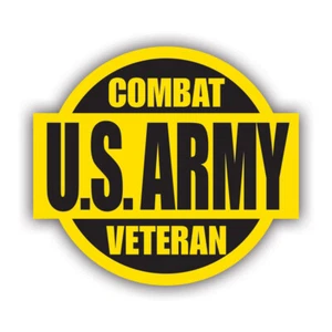 US Army Combat Veteran Sticker Decal - Weatherproof - veterans served service - Picture 1 of 4