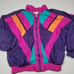 * Giacca a vento vintage nylon media anni 80-90 Pan Asia colori *DISTRESSED* - Foto 1 di 24