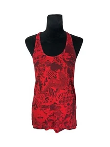 Camiseta sin mangas túnica estampada roja talla L OBEY - Imagen 1 de 11