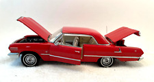 1963 Red Chevrolet Impala SS Franklin Mint Die Cast Classic Car LE 550/2500