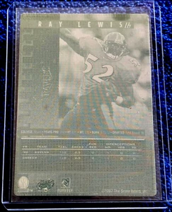 1/1 RAY LEWIS 1997 SCORE BOARD FOOTBALL PRINTING PLATE BALTIMORE RAVENS 1 OF 1 - Picture 1 of 2
