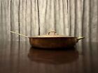 Vintage Cobre Made In Chile Copper Frying Pan With Brass Handle Includes Lid