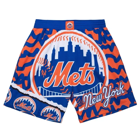 Mens Mitchell N Ness New York Mets MLB Jumbotron Shorts Cover