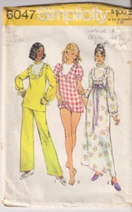 6047 SIMPLICITY c.1973 - CAMISÓN BRAGAS Y PIJAMA - Talla 12 B 34" - Imagen 1 de 2