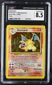 CGC 8.5 Spanish Charizard 1999 Base Set 4/102 Holo Pokemon Card - Picture 1 of 2