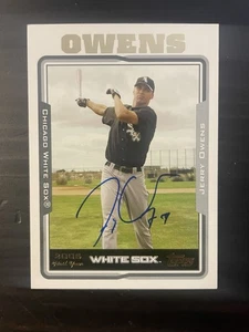2005 Topps #UH262 Jerry Owens Chicago White Sox signierte Karte handsigniert - Bild 1 von 1