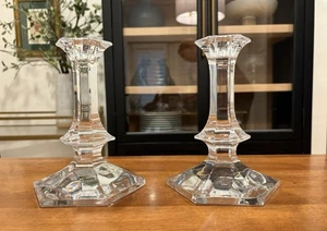 Val St Lambert Elysee - Kerzenständer mit einem Licht 6 5/8" 2er Set - Bild 1 von 5