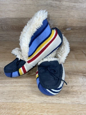 UGG Moccasins Ankle Shoes Boots Slippers Stripe Pendleton US 12  - Image 1 of 4