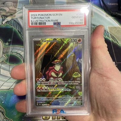 2024 Pokémon Sv07: Stellar Crown Turtonator Holo IR 146/142 PSA 10 Gem MT - Image 1 of 4