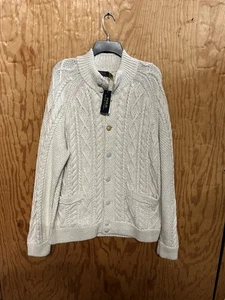 Polo Ralph Lauren Mens Aran Knit Marled Cotton Cardigan XXL. $248 - Picture 1 of 16