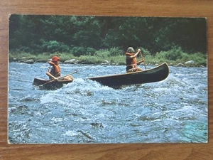Cartolina Canoa Rapids Acqua Bianca Prendendo Le Rapide 3,5 X 5,5 Vintage anni 70 80 - Foto 1 di 8