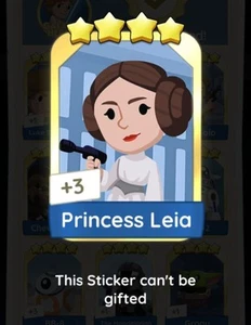 Golden Blitz Princess Leia Set 22 Prinzessin Leila Mono_Poly Sticker 08/06 - Bild 1 von 6